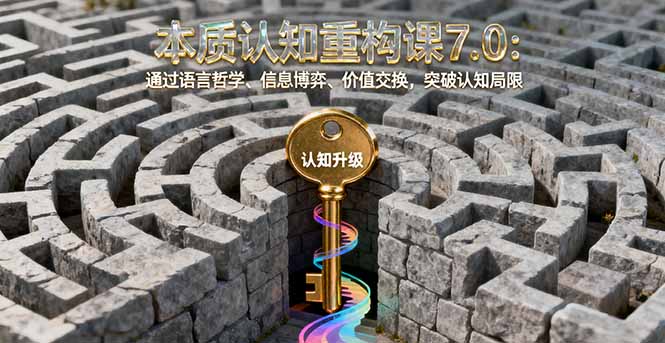 本质认知重构课7.0：通过语言哲学、信息博弈、价值交换，突破认知局限-云阁资源网