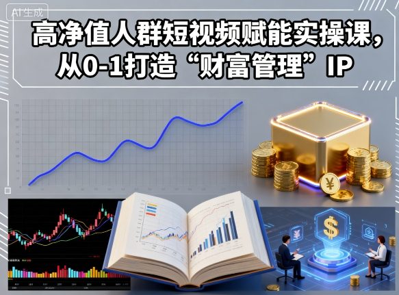 高净值人群短视频赋能实操课，从0-1打造“财富管理”IP-云阁资源网