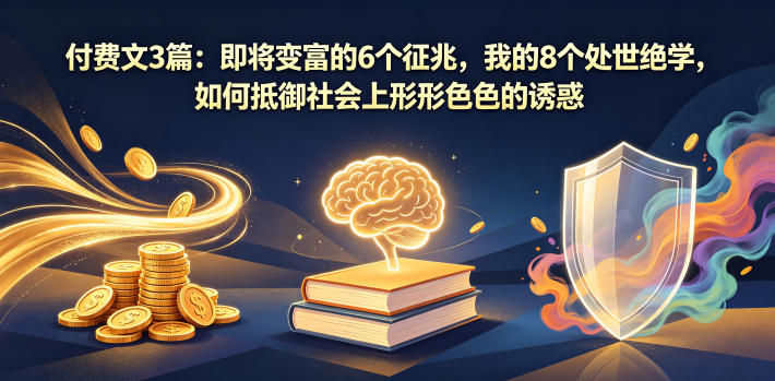 付费文3篇:即将变富的6个征兆,我的8个处世绝学,如何抵御社会上形形色色的诱惑-云阁资源网