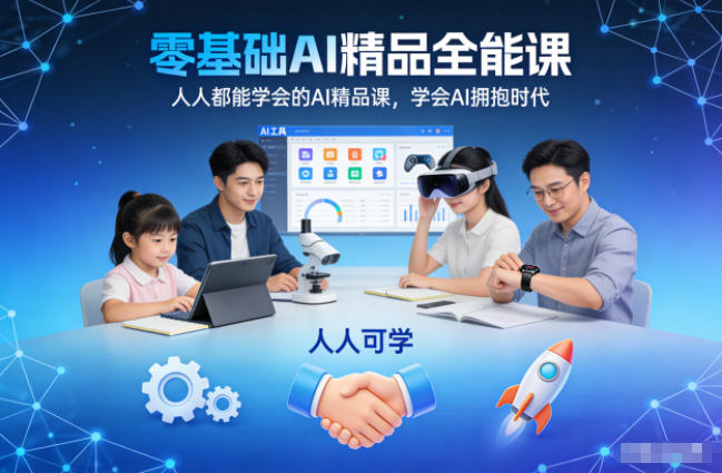 零基础AI精品全能课,人人都能学会的AI精品课,学会AI拥抱时代-云阁资源网