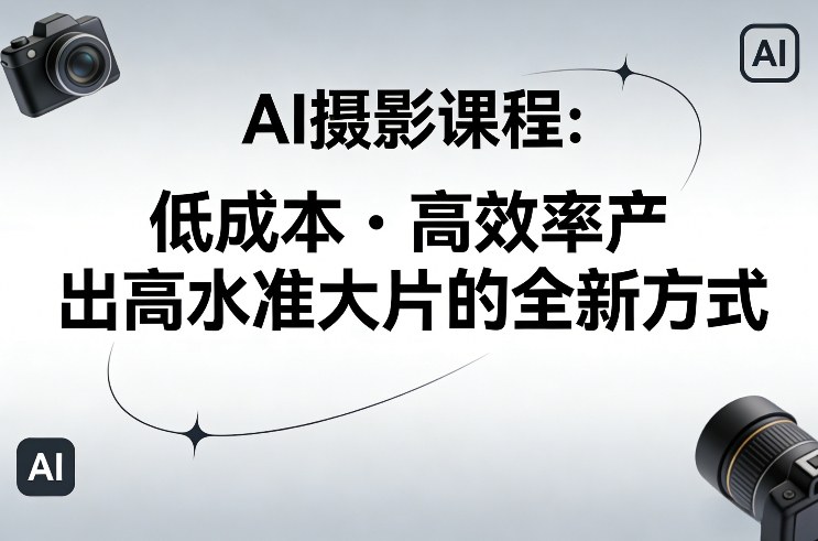 AI摄影课程，低成本高效率产出高水准大片的全新方式-云阁资源网
